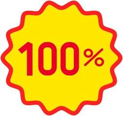 100 percent discount label icon
