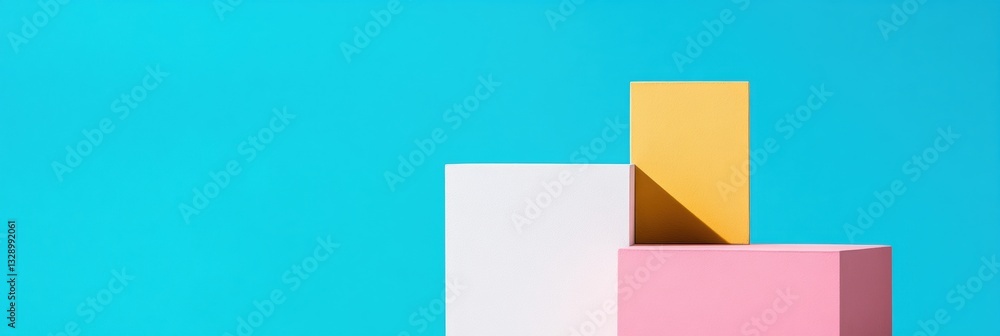 Aufkleber minimalist achievement visualization contemporary success podium with vibrant color blocking - inspi