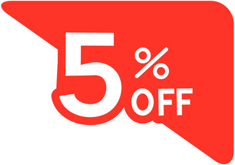 Discount tag 5% off