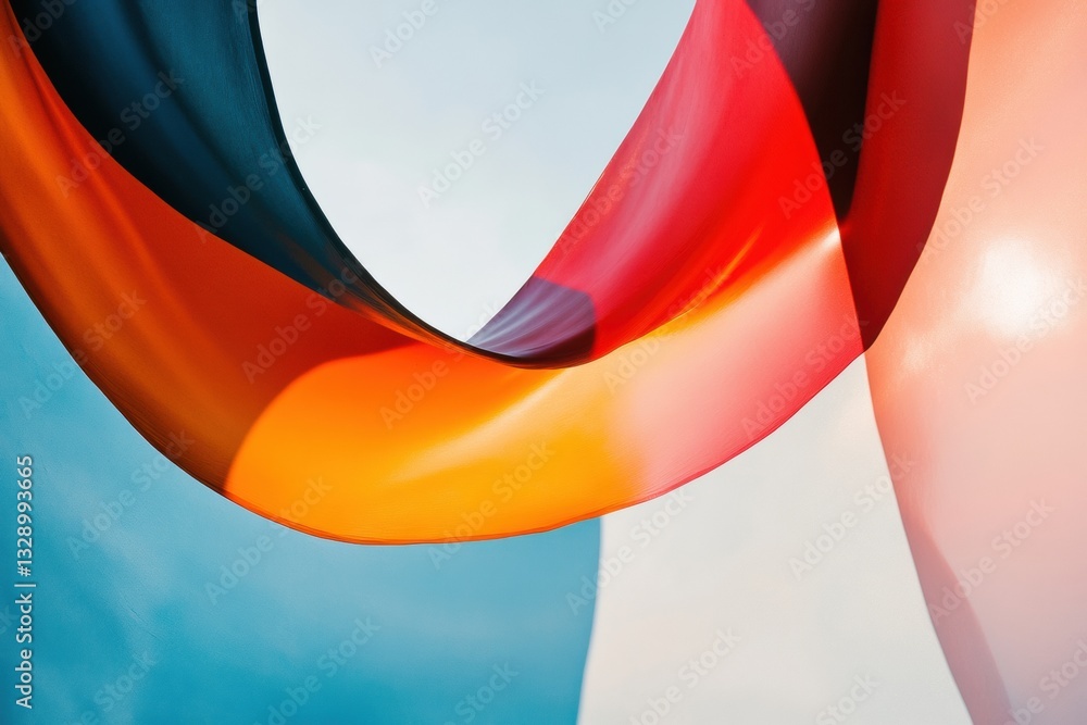 Leinwandbilder fluid dynamic gradient minimalist abstract color wave design exploring contemporary visual communica