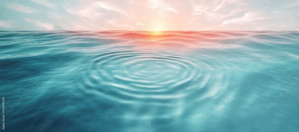 Poster water ripple background texture calm surface pastel tones minimalist hyper-realistic diffused sunlig
