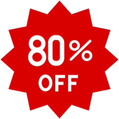 80% off sale badge
