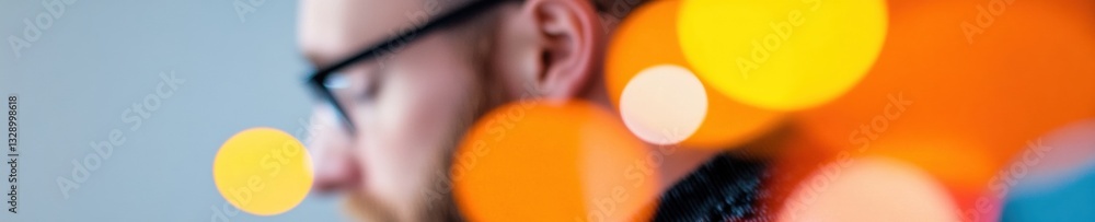 Fototapete Immersive Digital Workspace Gen Z Professional Exploring Augmented Reality Interfaces with Cutting-Edge Holographic Technology in Minimalist Tech Environment