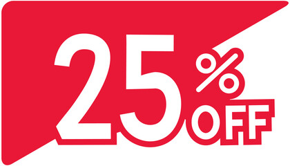 25% Discount tag icon
