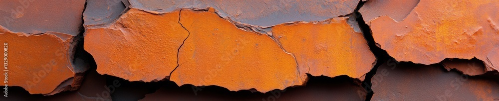 Aufkleber textural disruption burnt orange geological abstract - modern minimalist design exploring material f