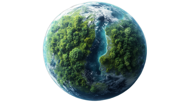 Nature and water blend on a vibrant planet