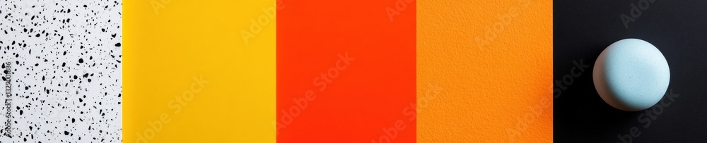 Leinwandbilder vibrant minimalist color block design modern abstract branding concept with dynamic geometric palett