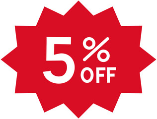 5% discount label