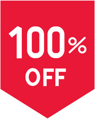 100% discount label