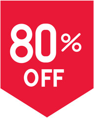80% discount label