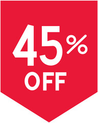 45% discount label