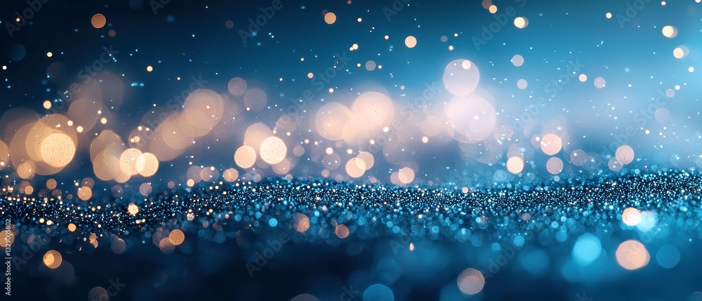 Aufkleber aqua dreamscape, shimmering particles dance over a textured backdrop, creating gentle waves of spark