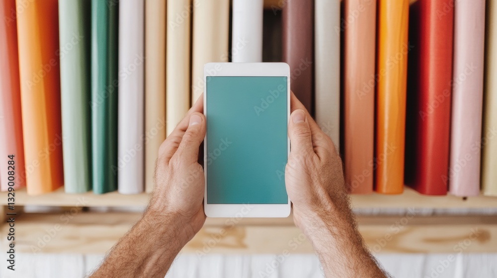 Aufkleber digital learning revolution minimalist e-reader experience in contemporary education - blending clas