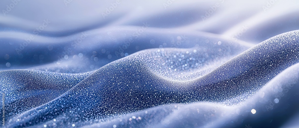 Poster elegant periwinkle dreamscape, an enchanting abstract composition featuring shimmering particles, ge