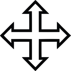 Four directional arrow symbol vector
