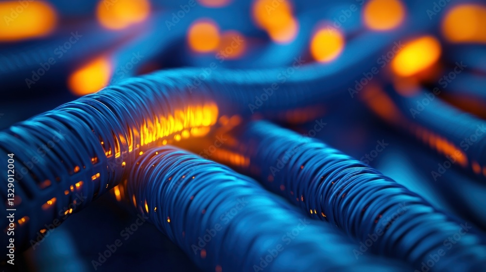 Poster abstract representation of intricate, glowing neural pathways
