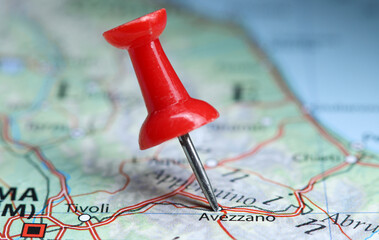 Avezzano, Italy pin on map