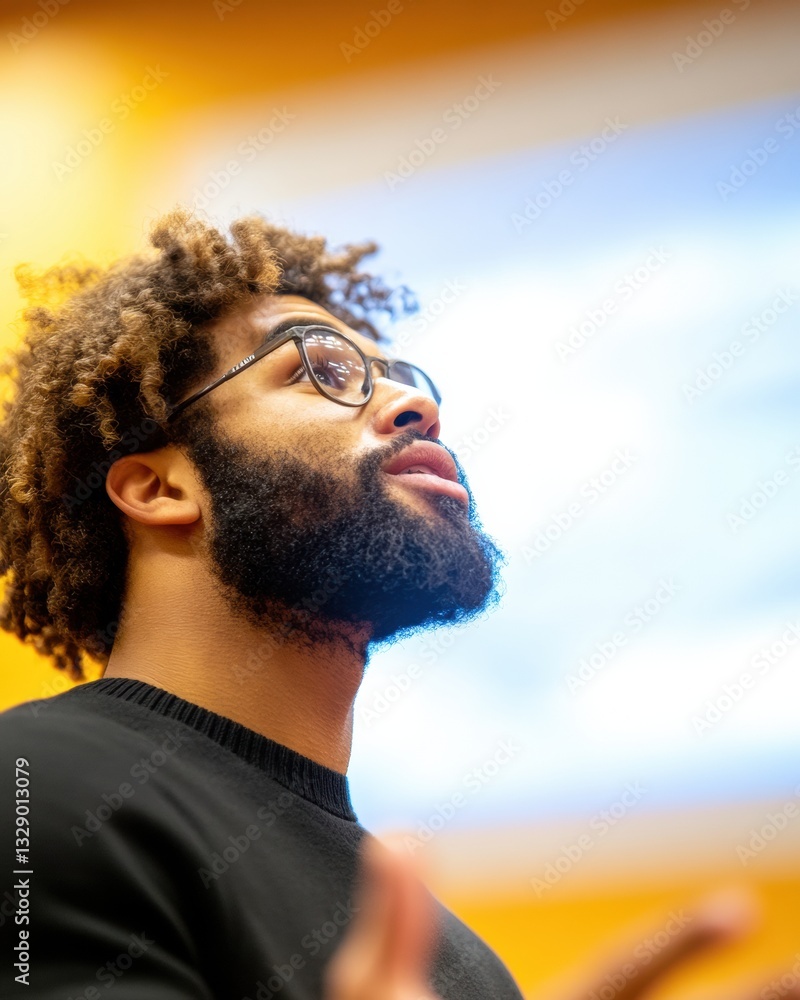 Aufkleber mindful learning reimagined diverse gen z student experiencing immersive educational moment with dyn