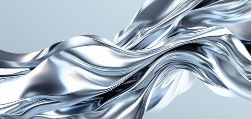 Futuristic flowing white forms creating a sense of movement and depth, ideal for abstract art and luxury design concepts