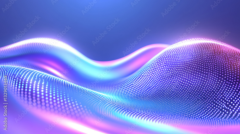 Poster technology data background glowing particles abstract futuristic and technology digital wave particl