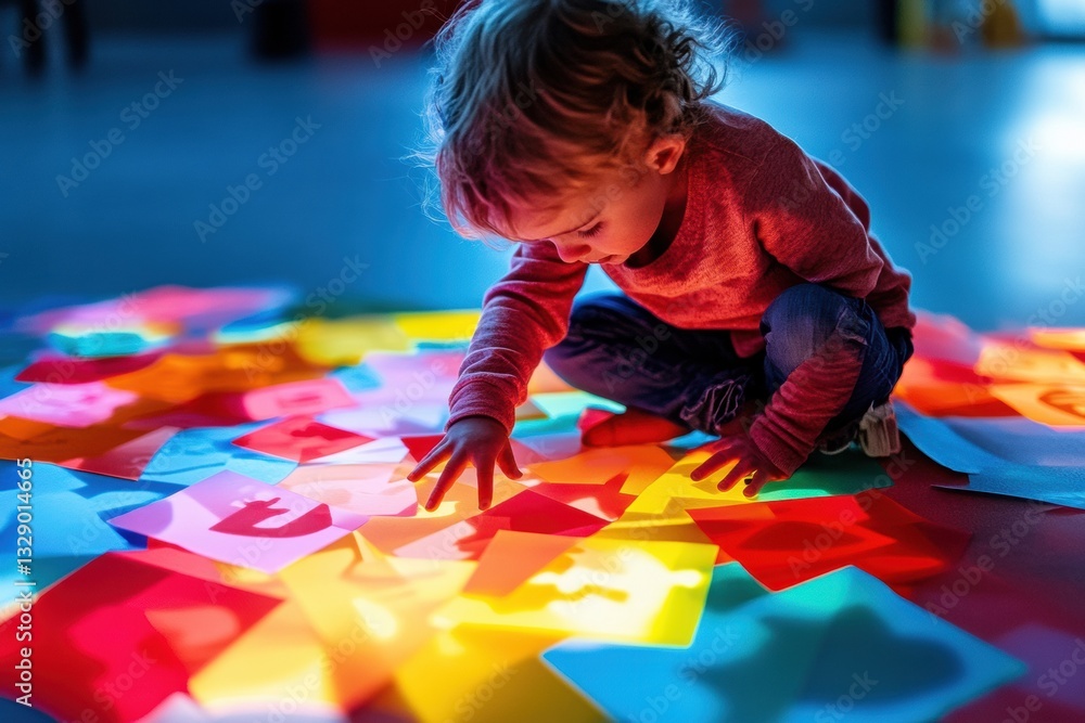 Aufkleber Neurodiversity-Driven Learning Colorful Interactive Play Experience for Gen Alpha Exploring Sensory Cognitive Development Through Innovative Tactile Design