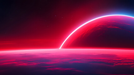 Blue technology abstract photon background image, annual meeting KV main visual business background