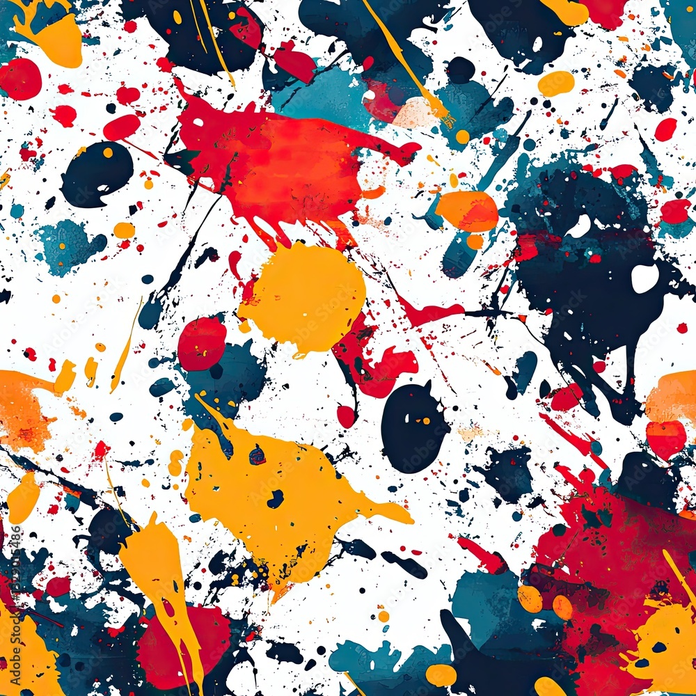 Poster layered transparency effects spatter overlay seamless pattern design