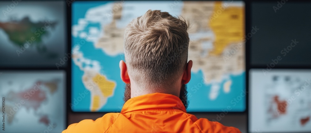 Aufkleber AI-Powered Logistics Visualization Dynamic Geospatial Analytics for Next-Gen Transportation Management - Immersive Data Intelligence in Global Fleet Optimization