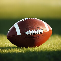 american football on grass