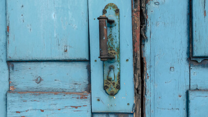 old vintage wooden door close up