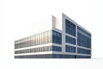 Futuristic hospital building with a sleek glass facade, reflecting the blue sky, surrounded by greenery and a well-maintained driveway, modern healthcare facility