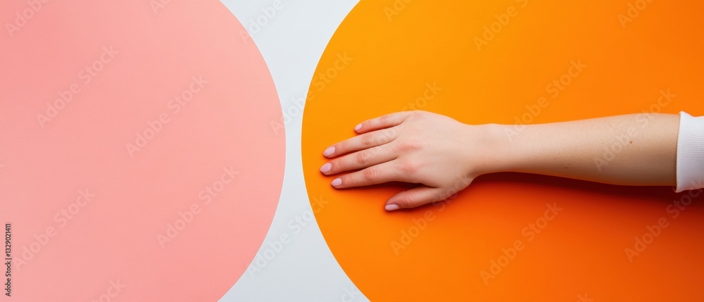 Poster minimalist color block design gen z aesthetic meets creative branding - dynamic visual composition s