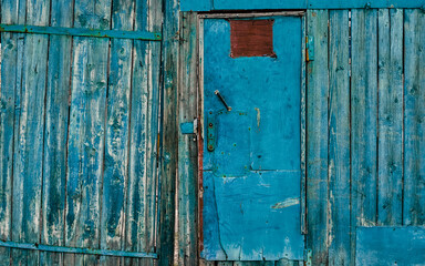 old vintage wooden door close up