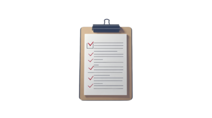 Checklist for task management and organization