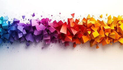 Abstract Colorful Geometric Shapes Background