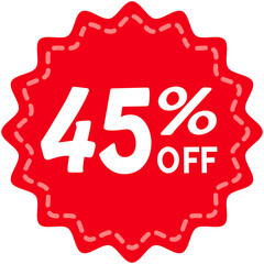 45% off sale badge

