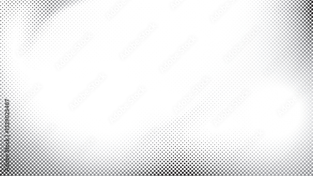 Wall mural abstract white and gray color background with halftone effect, dot pattern. vector illustration.