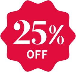 25 Percent Off Label
