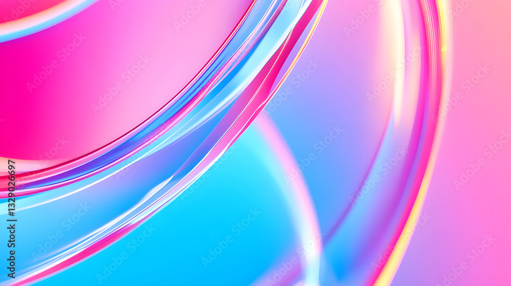 Poster modern colorful gradient abstract 3d abstract rendering, kv main vision annual meeting background il