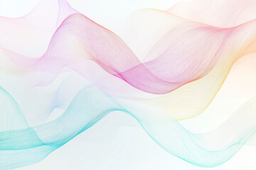 Fototapeta premium Elegant thin pastel lines delicately drawn on a soft white background creating minimalist artistic appeal