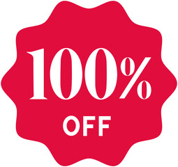 100 Percent Off Label
