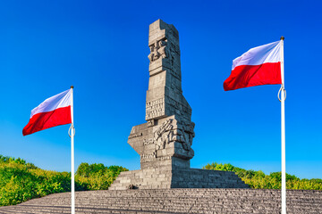 The Monument to the Defenders of the Coast on the Westereplatte Peninsula, Gdansk. Poland.