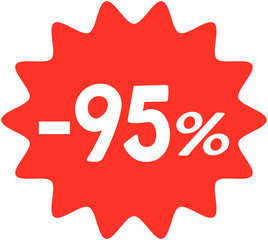 -95% Percent Off Stickers

