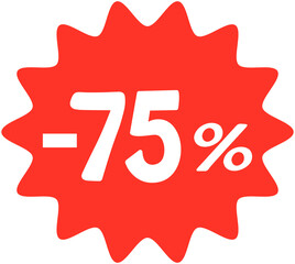 -75% Percent Off Stickers
