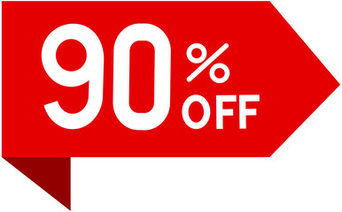 90% off sale badge sticker
