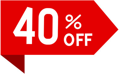 40% off sale badge sticker
