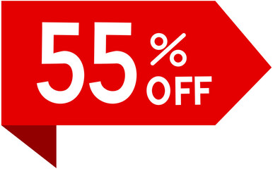 55% off sale badge sticker

