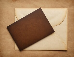 A rustic envelope and a dark brown letter against a textured background, evoking nostalgia and warmth.