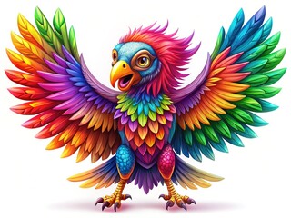 Fototapeta premium Cartoon Buzzards, Funny Birds, Wildlife Illustration