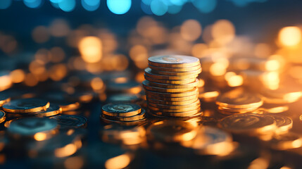 Investment growth strategy money management financial hub image abstract close-up wealth